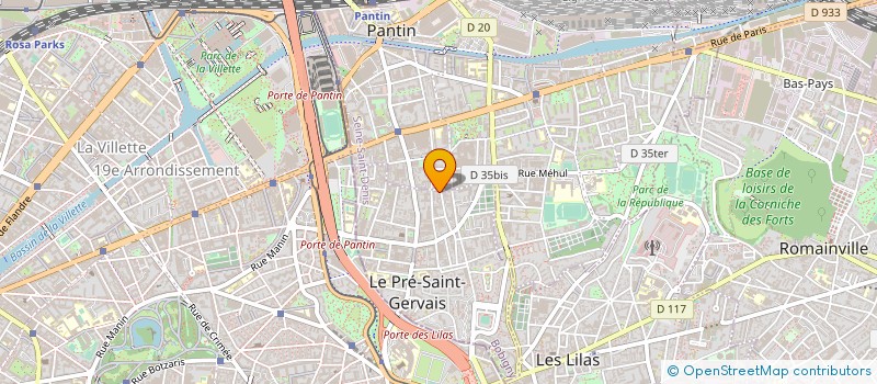 localisation de l'entreprise FEDERATION ISFADA (INTERACTIONS SANS FRONTIERE AUX ASSOCIATIONS AUX DIASPORAS A L'AFRIQUE) à LE PRE-SAINT-GERVAIS