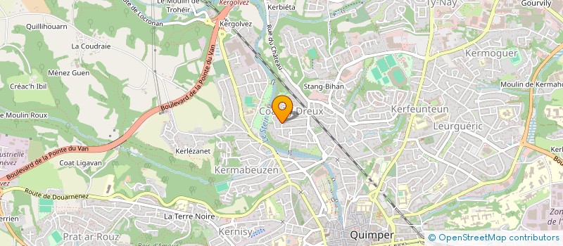 localisation de l'entreprise FEDERATION LEUCEMIE ESPOIR à QUIMPER