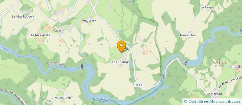 localisation de l'entreprise FEDERATION LIMOUSINE DE PALAIS VENDEEN  SAUVIAT-SUR-VIGE