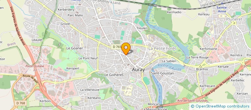 localisation de l'entreprise FEDERATION MORBIHANNAISE BOULES BRETONNE à AURAY