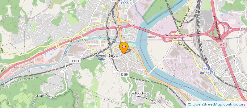 localisation de l'entreprise FEDERATION NATIONALE DES ACCIDENTES DU TRAVAIL ET DES HANDICAPES : SECTION DE GIVORS ET ENVIRONS à GIVORS
