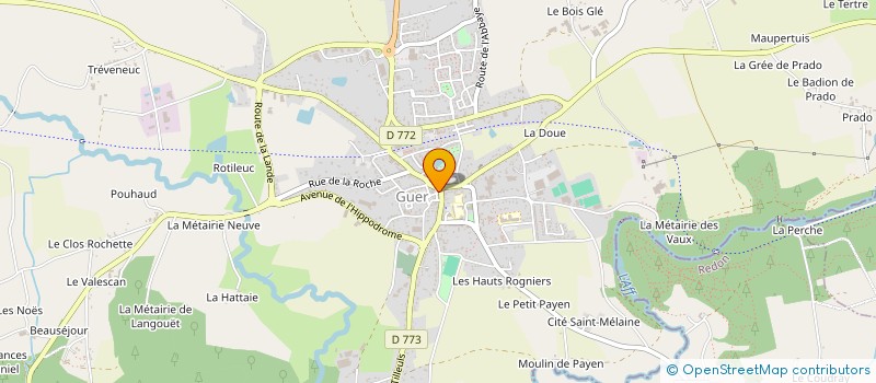 localisation de l'entreprise FEDERATION NATIONALE DES ACCIDENTES DU TRAVAIL ET DES HANDICAPES-SECTION DE GUER  GUER