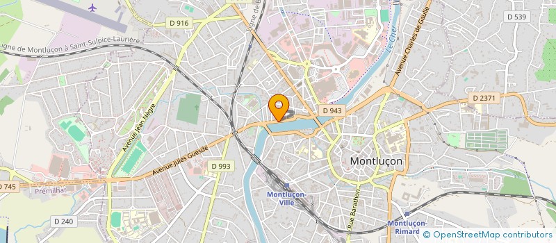localisation de l'entreprise FEDERATION NATIONALE DES ACCIDENTES DU TRAVAIL ET HANDICAPES - SECTION DE MONTLUCON  MONTLUCON