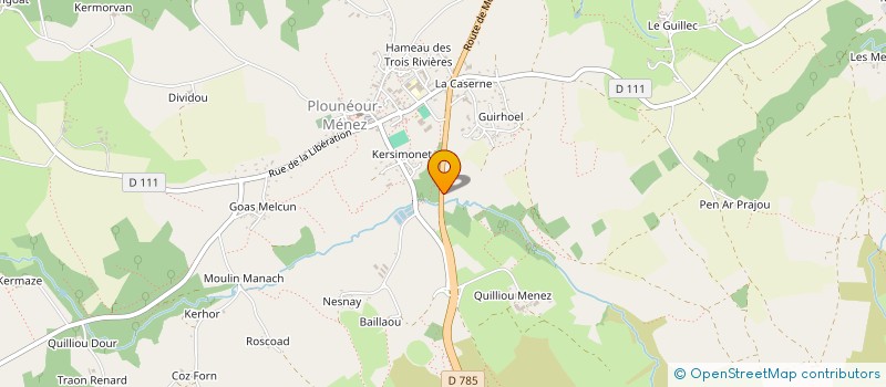 localisation de l'entreprise FEDERATION NATIONALE DES ANCIENS COMBATTANTS D'ALGERIE  PLOUNEOUR-MENEZ