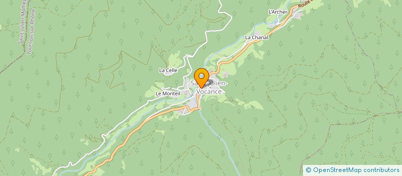 localisation de l'entreprise FEDERATION NATIONALE DES ANCIENS COMBATTANTS D'ALGERIE (COMITE LOCAL DE ST JULIEN VOCANCE)  SAINT-JULIEN-VOCANCE