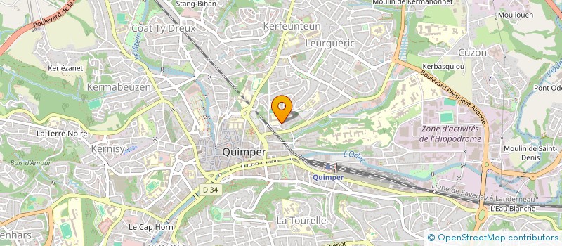 localisation de l'entreprise FEDERATION NATIONALE DES PORTE-DRAPEAU DE FRANCE DU FINISTERE à QUIMPER