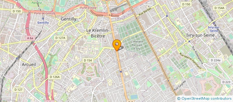 localisation de l'entreprise FEDERATION NATIONALE DES RESTAURANTS INTER ENTREPRISES DE LA POSTE FNRIE DE LP  LE KREMLIN-BICETRE