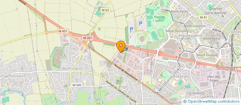 localisation de l'entreprise FEDERATION NATIONALE DES TRANSPORTS ROUTIERS D ALSACE  ECKBOLSHEIM