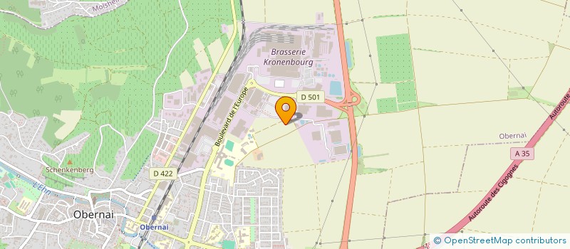 localisation de l'entreprise FEDERATION PRODUCTEURS FRUITS BAS-RHIN  OBERNAI