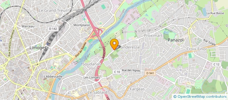 localisation de l'entreprise FEDERATION REGIONALE CHASSEURS LIMOUSIN à PANAZOL