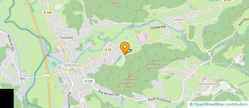 localisation de l'entreprise FEDERATION REGIONALE D'HOTELLERIE DE PLEIN AIR GRAND EST  VAGNEY