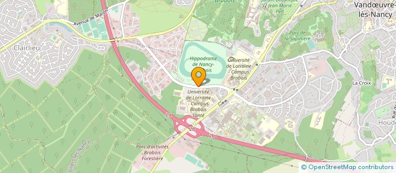 localisation de l'entreprise FEDERATION REGIONALE DES COURSES HIPPIQUES DE L'EST  VANDUVRE-LES-NANCY