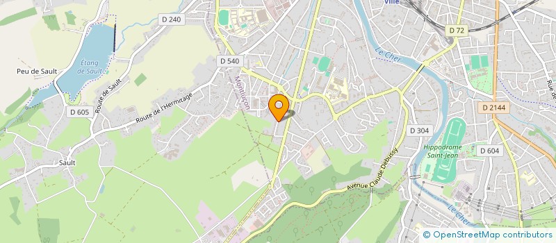 localisation de l'entreprise FEDERATION REGIONALE DES ECOLES DE CIRQUE AUVERGNE  MONTLUCON