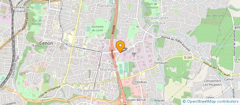 localisation de l'entreprise FEDERATION REGIONALE DES MAISONS FAMILIALES RURALES D'EDUCATION ET D'ORIENTATION DE NOUVELLE AQUITAINE à ARTIGUES-PRES-BORDEAUX