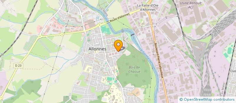 localisation de l'entreprise FEDERATION SPORTIVE ET GYMNIQUE (F.S.G.T.) VILLE D'ALLONNES  ALLONNES