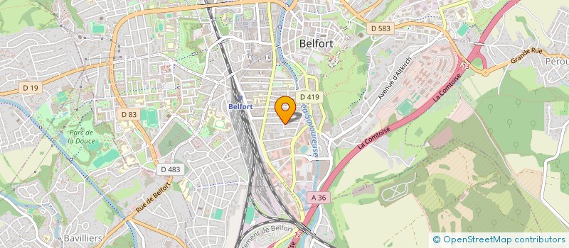 localisation de l'entreprise FEDERATION SPORTIVE GYMNIQUE DU TRAVAIL à BELFORT