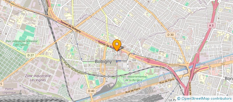 localisation de l'entreprise FEDERATION SYNDICALISTE FORCE OUVRIERE DE LA COMMUNICATION  BOBIGNY