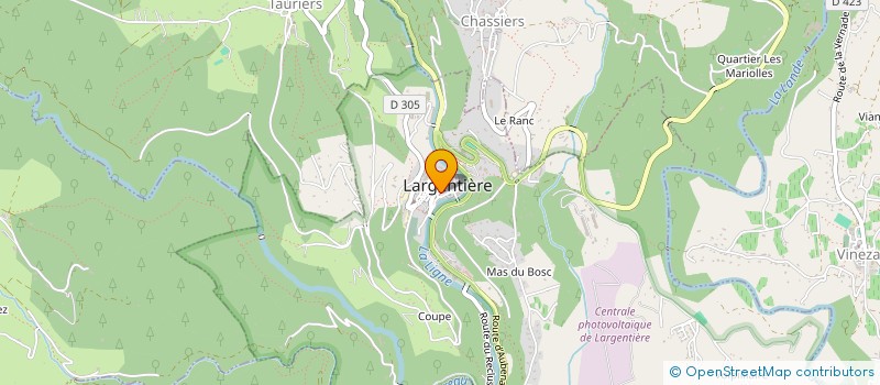 localisation de l'entreprise FEDERATIONS DES ASSOCIATIONS DE PROTECTION DE LA NATURE D'ARDECHE à LARGENTIERE
