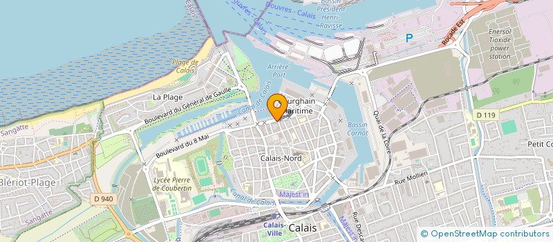 localisation de l'entreprise FEDERATIONS DES CLUBS D ENTREPRISES COTE D'OPALE à CALAIS