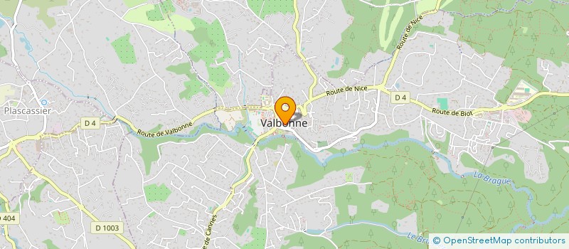 localisation de l'entreprise FEDEREE POUR LE DON DE SANG BENEVOLE DE VALBONNE à VALBONNE
