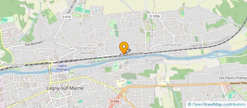 localisation de l'entreprise FEDIAC à THORIGNY-SUR-MARNE