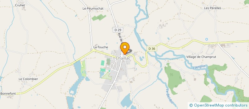 localisation de l'entreprise FEDORA à CHAILLAC