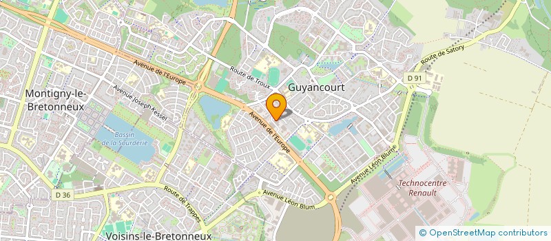 localisation de l'entreprise FEDORA  GUYANCOURT