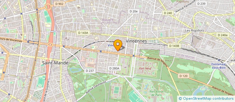 localisation de l'entreprise FEDOYE à VINCENNES