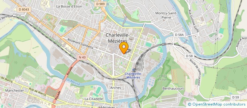 localisation de l'entreprise FEDRATION DES ARDENNES RPR  CHARLEVILLE-MEZIERES