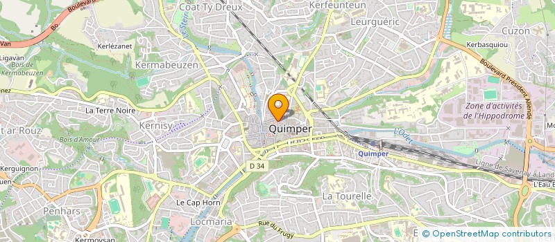 localisation de l'entreprise FEE COMME CI  QUIMPER