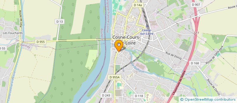 localisation de l'entreprise FEE PRODUCTION à COSNE-COURS-SUR-LOIRE