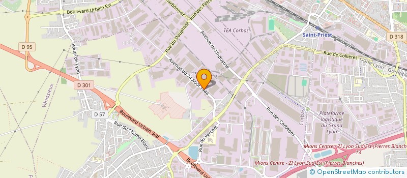 localisation de l'entreprise FEEDAXESS INVEST à CORBAS