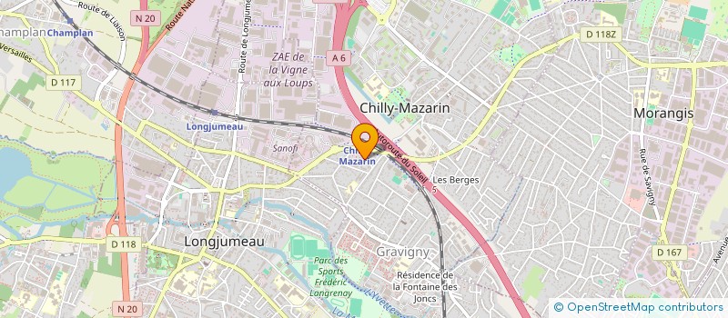 localisation de l'entreprise FEELING AUTO à CHILLY-MAZARIN