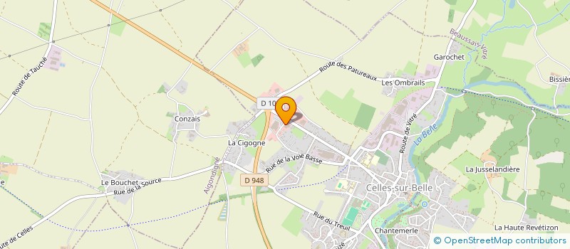 localisation de l'entreprise FEELING COIFFURE  CELLES-SUR-BELLE