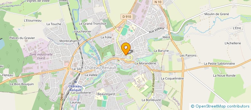 localisation de l'entreprise FEELING CONDUITE CHR  CHATEAU-RENAULT