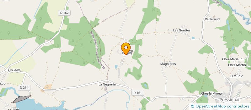 localisation de l'entreprise FEELPRINT à PRESSIGNAC