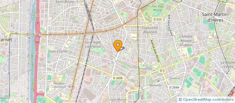 localisation de l'entreprise FEGE ET GUILLOT 1954 à GRENOBLE