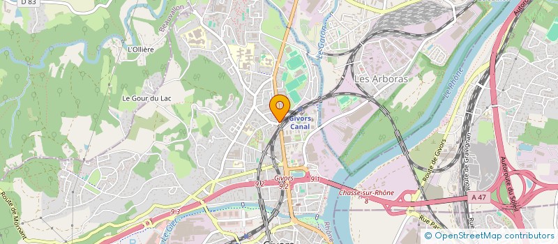 localisation de l'entreprise FEHYM EVO à GIVORS