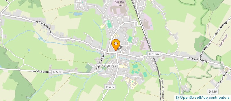 localisation de l'entreprise FEIGNIES LOISIRS ACTIVITES CULTURELLES  FEIGNIES