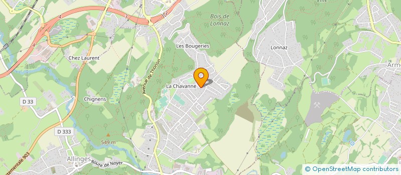 localisation de l'entreprise FELBER ELECTRICITE  ALLINGES