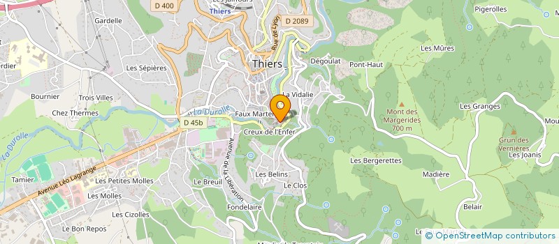 localisation de l'entreprise FELINES  THIERS