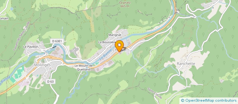 localisation de l'entreprise FELIX BARONI  CHASSAL-MOLINGES