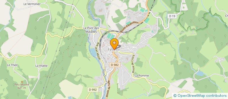 localisation de l'entreprise FELLETIN PATRIMOINE ENVIRONNEMENT à FELLETIN