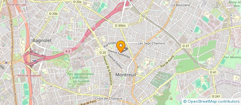 localisation de l'entreprise FEMMES A BARBE PRODUCTION à MONTREUIL