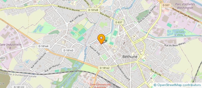 localisation de l'entreprise FEMMES ET PERSPECTIVES à BETHUNE
