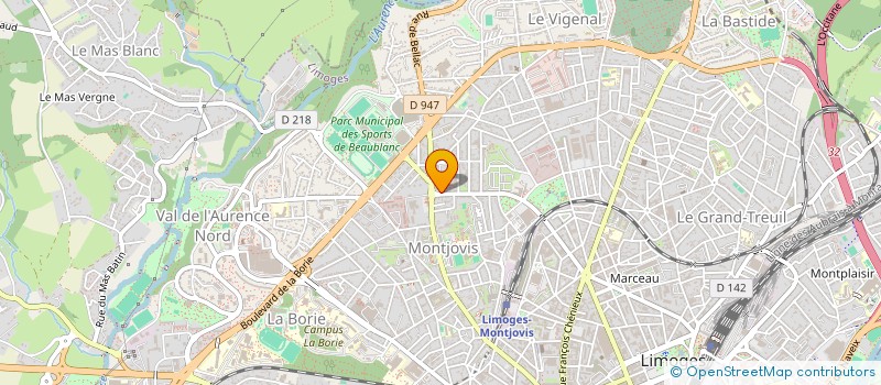 localisation de l'entreprise FEMMES MIXITE SPORTS LIMOUSIN à LIMOGES