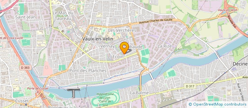 localisation de l'entreprise FEMMES SOLIDAIRES DE VAULX EN VELIN DECINES  VAULX-EN-VELIN