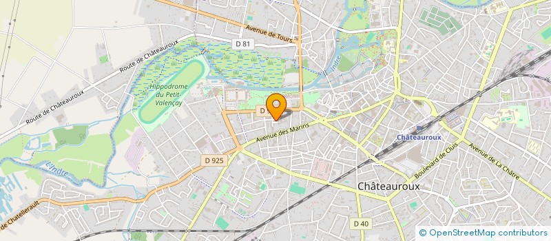 localisation de l'entreprise FENARAC 36 (FEDERATION NATIONALE ASSOCIATIONS RETRAITES ARTISANAT ET COMMERCE ASSOCIATION DEPARTEMENTALE DE L'INDRE) à CHATEAUROUX