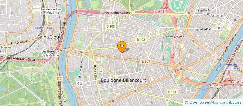 localisation de l'entreprise FENDER INVEST à BOULOGNE-BILLANCOURT