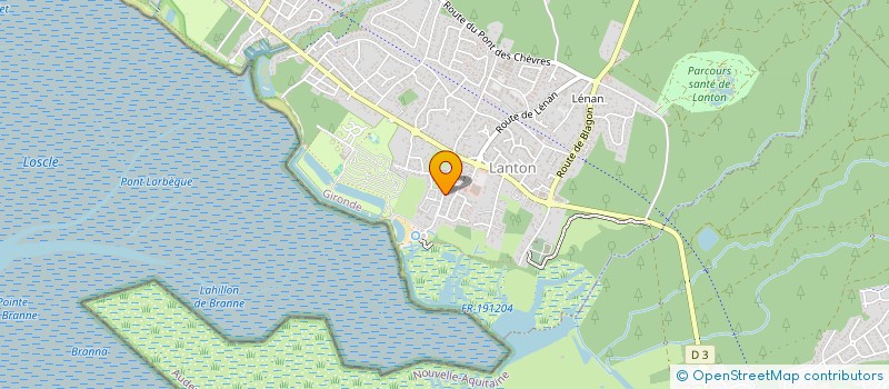 localisation de l'entreprise FENETRE ET FERMETURE DU BASSIN  LANTON
